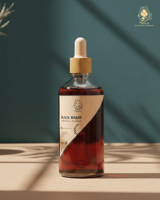 Black magic hair oil