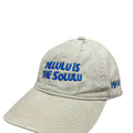 Beige washed denim cap