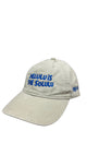 Beige washed denim cap